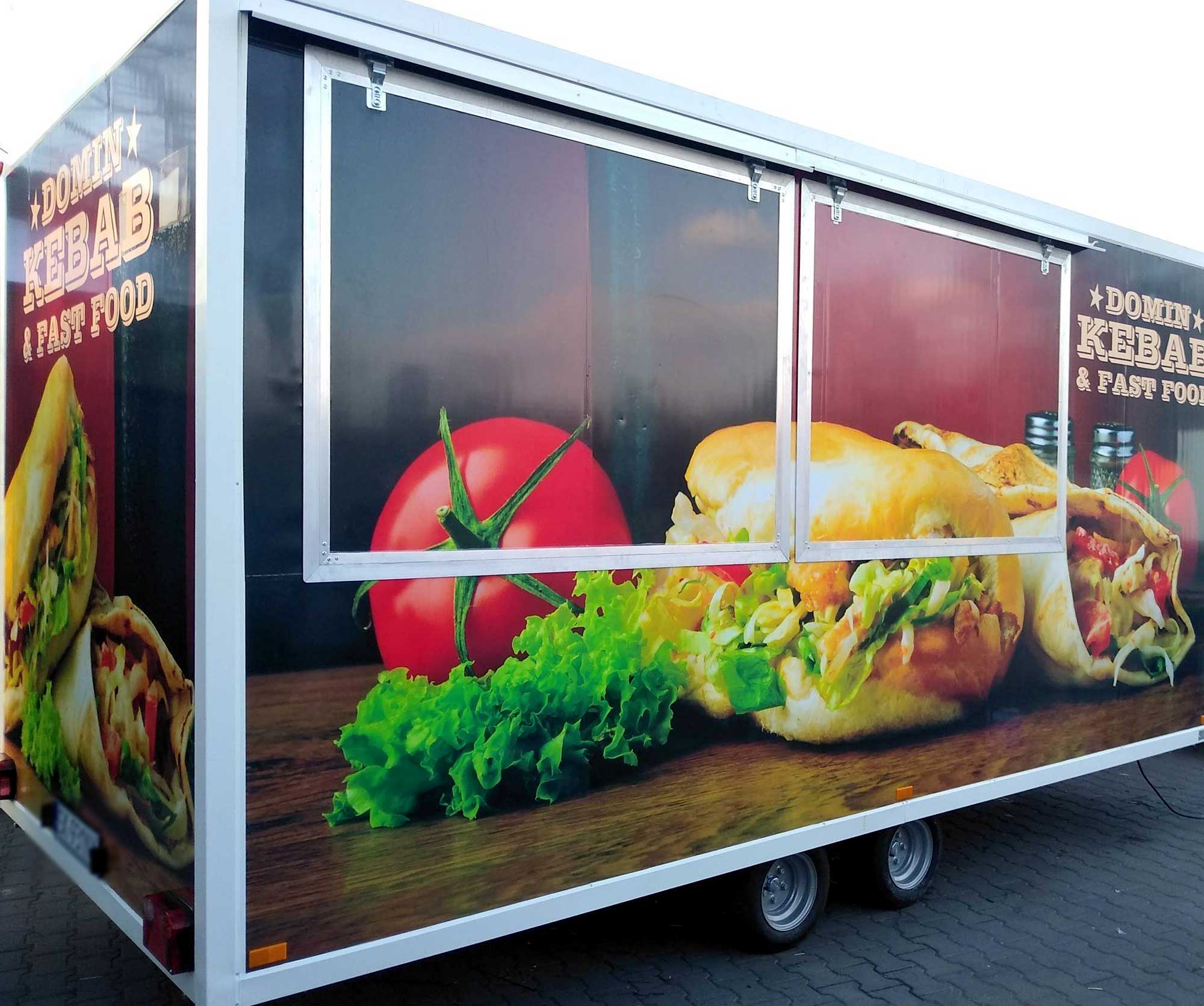 Projekt graficzny przyczepy gastronomicznej Domin Kebab